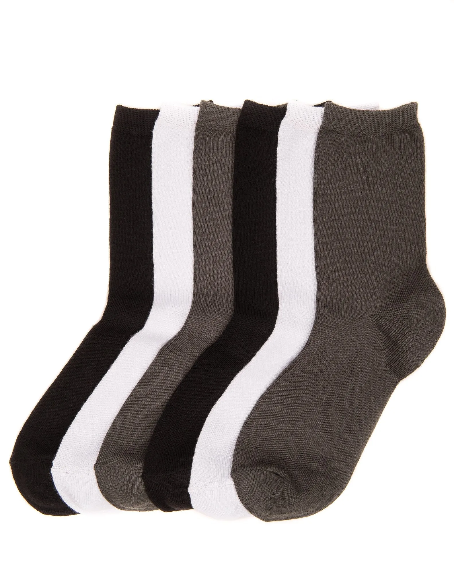 Women's Everyday Crew Socks - 6 Pairs