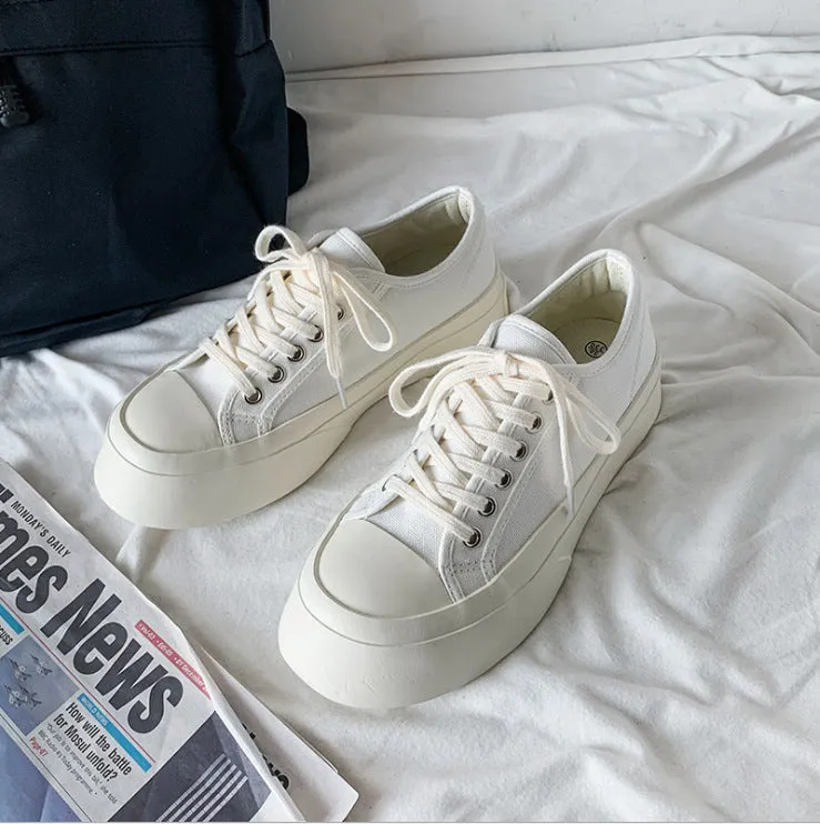 Women's Height Increasing Easy Wear Leisure Muffin Canvas Shoes